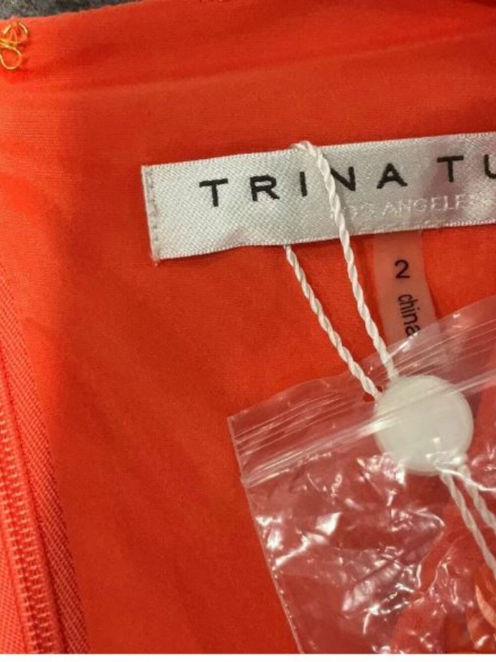 Trina Turk | NWT Beaded Cocktail Dress Coral Size 2 Drop Waist Cruise Resort - Picture 6 of 7